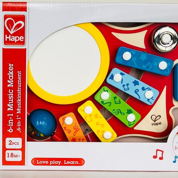 Hape 6-in-1 Guitar Band Musical Instrument Brand New For Age 18 Months - Picture 11 of 14